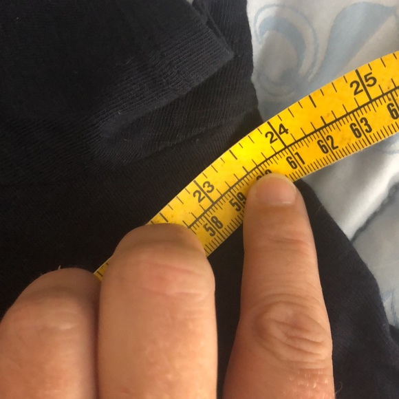 Talbots blue top with overlay design - Picture 6 of 7